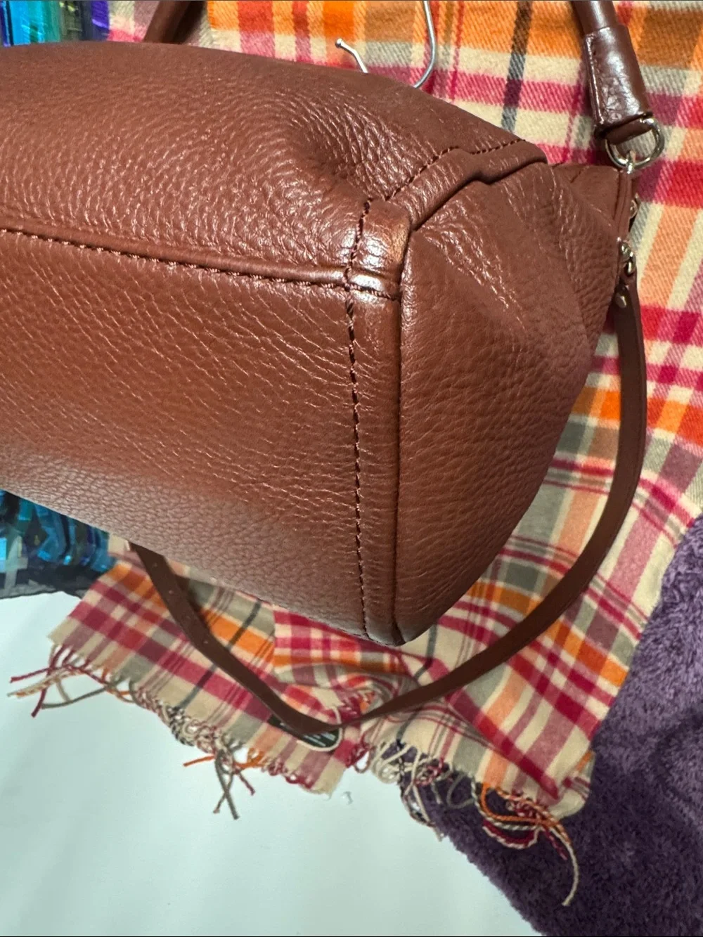 kate spade Brown Pebbled Leather Crossbody Bag